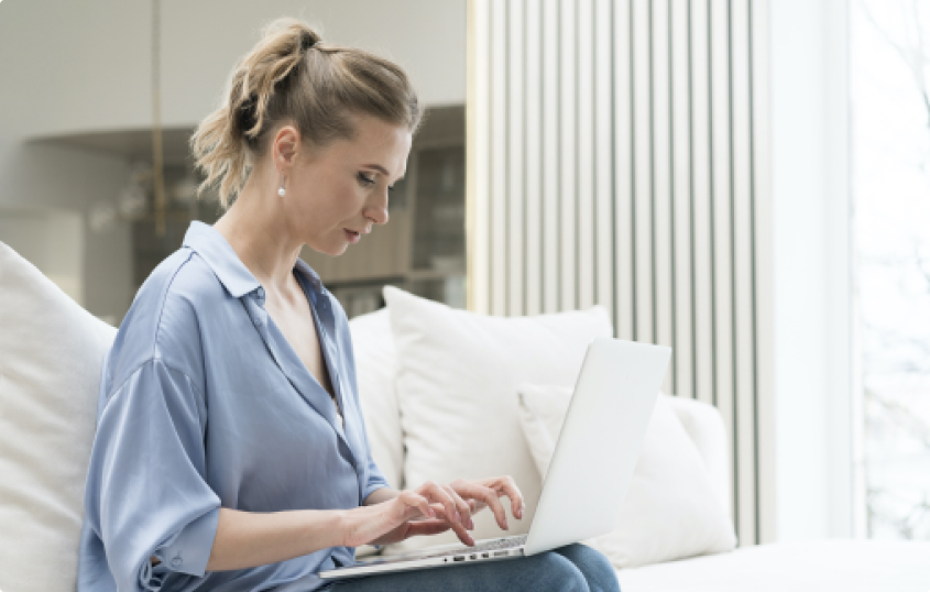 Girl with a laptop